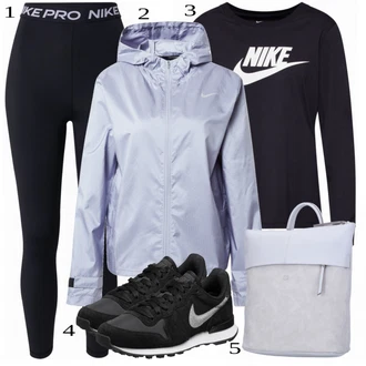 Outfit sa Crna Dukserica s kapuljačom Nike Sportswear "Tvoj otmjeni outfit"