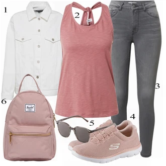 outfit mit Bež Touring backpack Herschel "Tvoj udobni outfit"