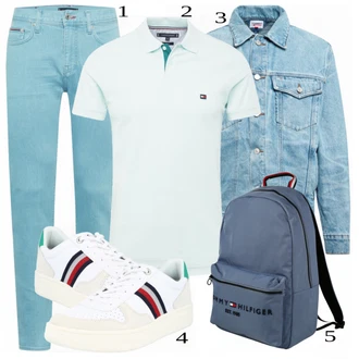 outfit mit Modra Denim Jakna Tommy Jeans "Priložnostna oblačila"