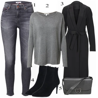 Outfit s Modrá Bota Buffalo "Elegantní Ležérní Outfit"