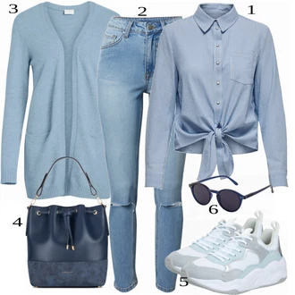 outfit mit Modra/Bela Srajca Only "Stilna podoba za pomlad"