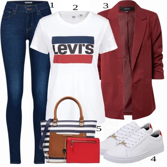outfit mit Siva Superga Tommy Hilfiger "Stilna podoba za pomlad"