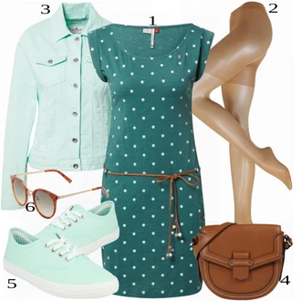 outfit mit Zelena Superga Tom Tailor "Lahka oblačila"