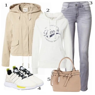 Outfit sa Siva Tom Tailor Denim "Stilizirani izgled za slobodno vrijeme"
