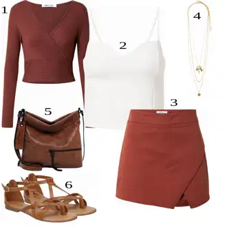 Outfit s Hnědá/Béžová Sandál S T Páskem/Vintage sandál/Páskový Sandál/Gladiátorská sandála/Římská sandála/Letní Bota About You "1"