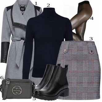 Outfit sa Crna Hulahopke Swedish Stockings "Stilistički zimski Outfit"