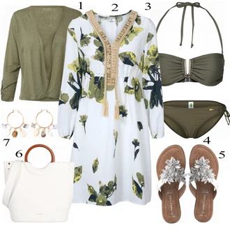 Outfit s Šedá/Zelená S.Oliver "Písečný Outfit"