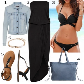 outfit mit Modra/Siva Denim Jakna Noisy may "Tvoj cool outfit"
