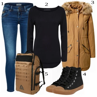 Outfity pro dešťové počasí "Ulice Styl Outfit"