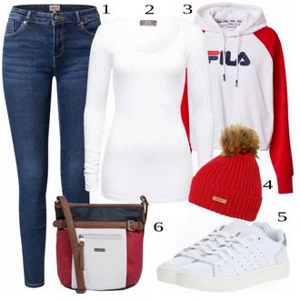 Outfit s Modrá Teniska K-SWISS "Ulice Styl Outfit"