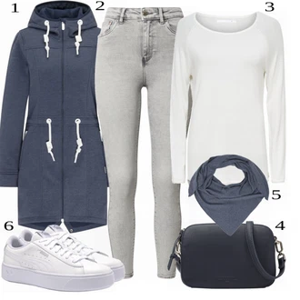Outfit s Modrá/Tyrkysový Sportovní Bund Icebound "Ulice Styl Outfit"