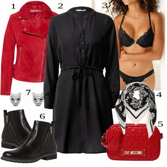 Outfit s Černá/Bílá Podprsenka Balconette/Bralette/Prsatější střih podprsenky/Krajková podprsenka/Trojúhelníkový Podprsenek/Podprsenka s kosticemi Lascana "Ulice Styl Outfit"