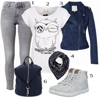 Outfit sa Siva Tenisica Mustang "Stil Ulične Odjeće"