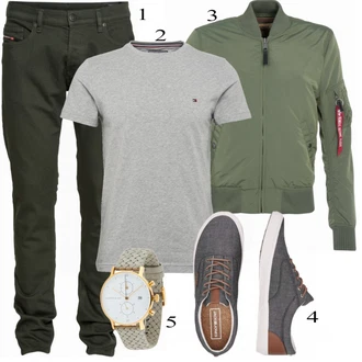 outfit mit Siva Alpha Industries "Oblačila za ulico"