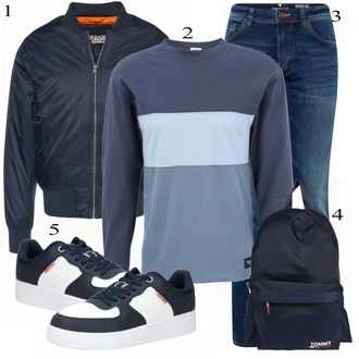 outfit mit Modra Superga Jack & Jones "Oblačila za ulico"