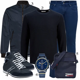 outfit mit Modra Športni nahrbtnik Tommy Jeans "Priložnostna oblačila"