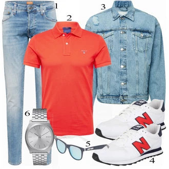 outfit mit Siva Hlače Jack & Jones "Priložnostna oblačila"