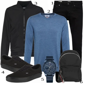 outfit mit Modra Superga Vans "Priložnostna oblačila"