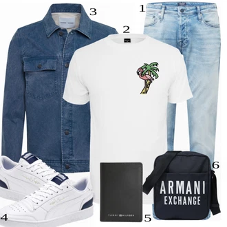outfit mit Črna/Siva Torba Armani Exchange "Priložnostna oblačila"