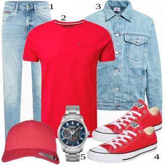 Poletne Outfiti mit Rdeča Superga Converse "Priložnostna oblačila"
