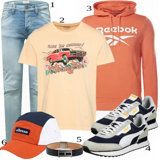 outfit mit Oranžna Klobuček Ellesse "Priložnostna oblačila"