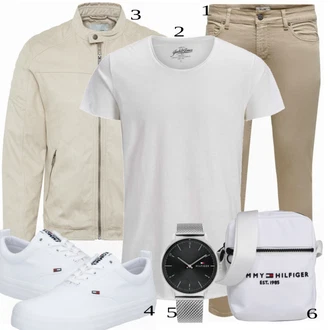 outfit mit Siva/Bela Čevlj Superga Tommy Jeans "Priložnostna oblačila"