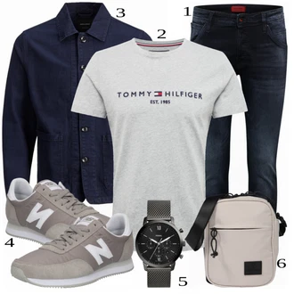 outfit mit Črna Denim Jakna Jack & Jones "Poslovna oblačila"