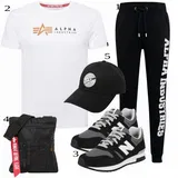 Črna New Balance Superga outfiti za dame image