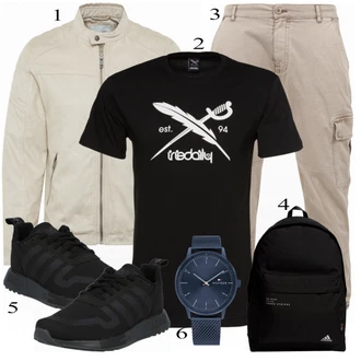 outfit mit Siva Usnjena Jakna Jack & Jones "Priložnostna oblačila"