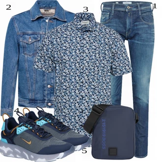 outfit mit Modra Poslovna Srajca "Priložnostna oblačila"