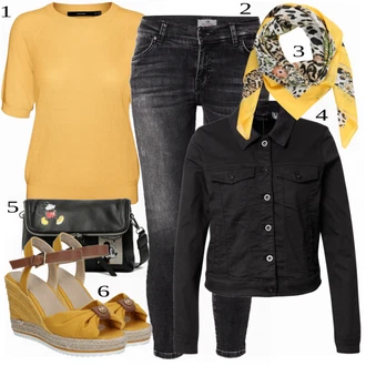 Outfit sa Crna Traper Jakna VERO MODA "Tvoj otmjeni outfit"