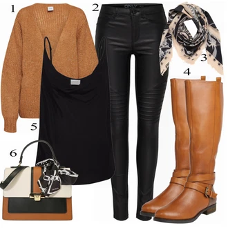 Outfit s Černá Tričko & Top Móda Pro Plnoštíhlé Vila "Módní kombinace pro jaro"