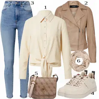 Outfit sa Zeleno Traper Jakna VERO MODA "Stilistička kombinacija za proljeće"