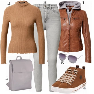 outfit mit Rjava Superga Rieker "Stilna kombinacija za pomlad"