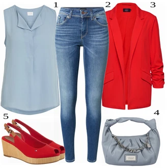outfit mit Modra Kavbojke VERO MODA "Stilna kombinacija za pomlad"