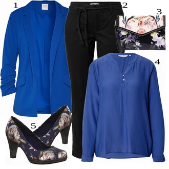 outfit mit Modra Dodatek Ted Baker "Stilna kombinacija za pomlad"