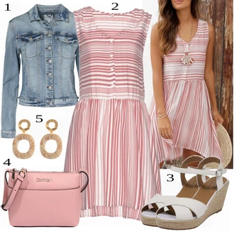 Outfit s Šedá Kabát/Podzimní bunda Vila "Stylová kombinace pro volný čas"