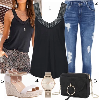 outfit mit Bela/Črna Priložnostni Vrh Lascana "Tvoj cool outfit"