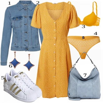 outfit mit Modra/Turkizna Denim Jakna VERO MODA "Tvoj cool outfit"