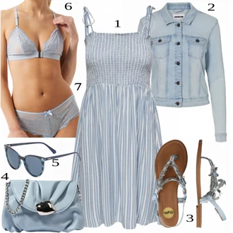 outfit mit Modra/Siva Denim Jakna Noisy may "Tvoj cool outfit"