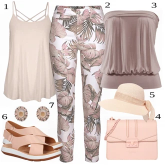Outfit s Šedá Sandály Clarks "Vkusný letní outfit"