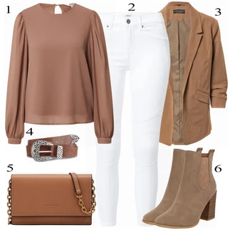 outfit mit Rjava Škorenj Call it Spring "Stilna pisarna"
