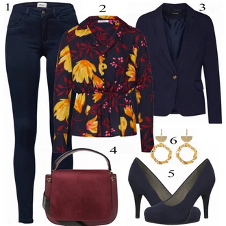 Outfit s Bota Na Podpatku Tamaris "Stylový"