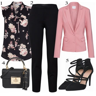 Outfit s Černá 7/8 Kalhoty Only "Stylový"