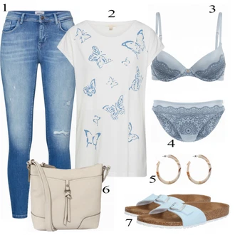 krajkou Outfit s Světle modrá/Modrá Pánské boty ve velikosti 11/Podprsenka s kosticemi/Push-Up Podprsenka/Podprsenka Bez Kostic/Podprsenka Balconette/Bralette/Zmenšující Podprsenek/Kožené bundy pro muže/Průsvitná podprsenka a podprsenka s kosticí PALMERS "Stylový"