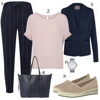 Ležérní outfity Kate s Tmavě modrá/Světle modrá Ichi "Stylový"