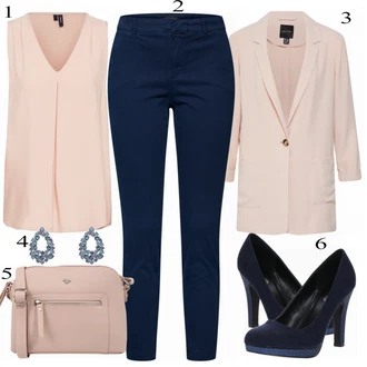 Outfit s Modrá Bota Na Podpatku About You "Stylový"