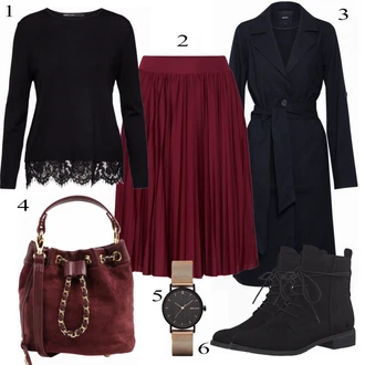 Outfit s Černá Kozačka MARCO TOZZI "Stylový"