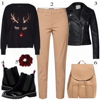 Outfit s Kožené Bund JdY "Stylový Vzhled"