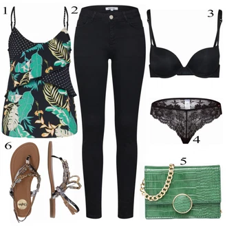 Outfit s Bé?ová Sandály Buffalo "Stylový Vzhled"